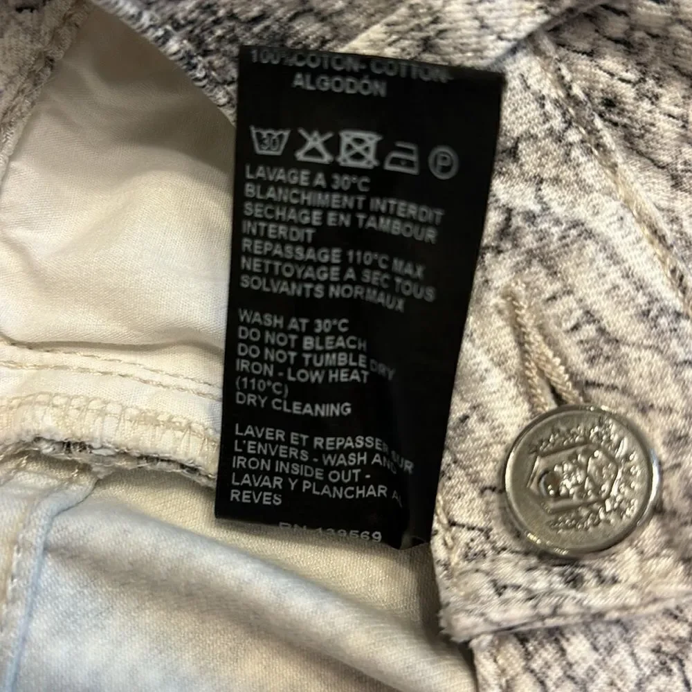 The Kooples Skin White Snake Print Pants Jeans Size 28